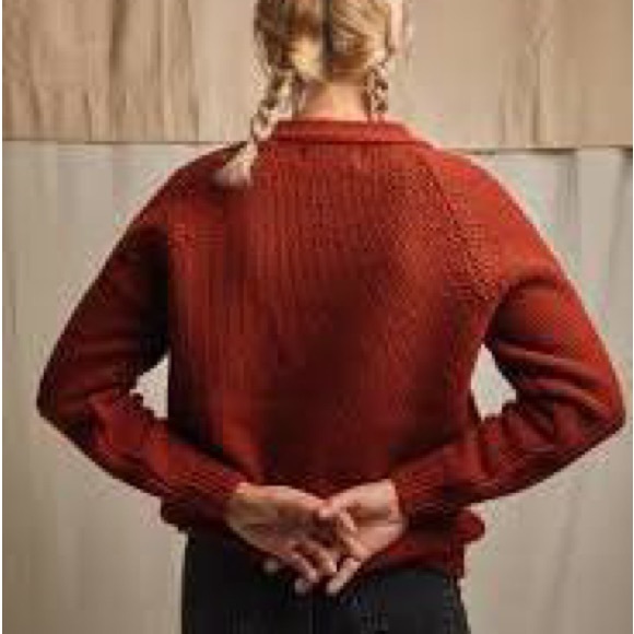 L’envers Annie Cardigan in burgundy EUC - Picture 2 of 7